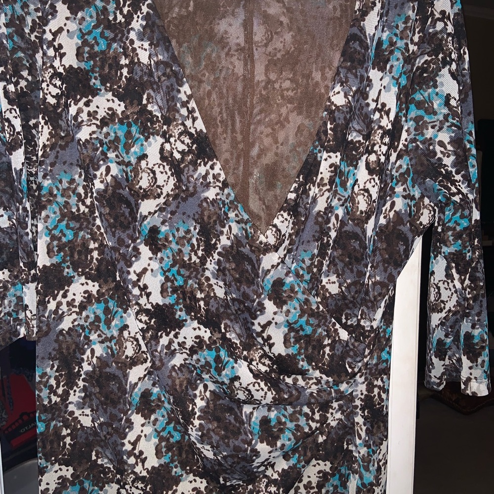 Coldwater Creek 3/4 sleeve wraparound blouse in size 1x (16w/18w)